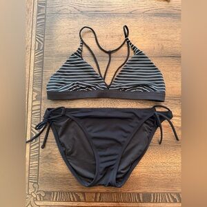 Victoria's Secret Black and White Bikini Set Women’s Large Swimsuit